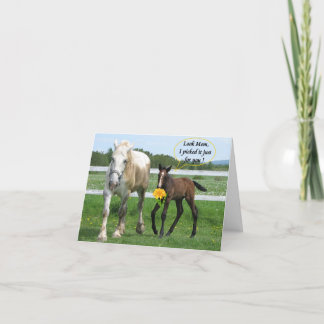 Tarjeta El día de madre de caballo