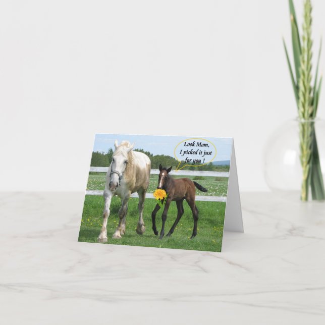 Tarjeta El día de madre de caballo (Anverso)
