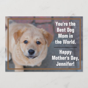 Tarjeta El día de madre de la mamá el   del perro