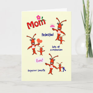 Tarjeta El día de madre de los cangrejos/de la langosta