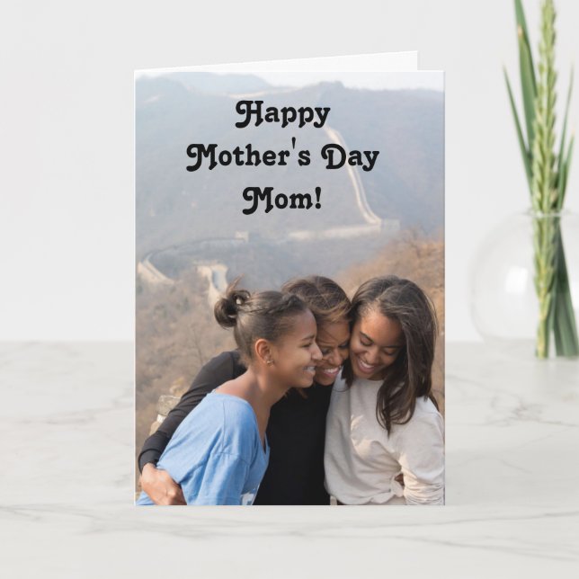 Tarjeta El día de madre de Michelle Obama 3 (Anverso)