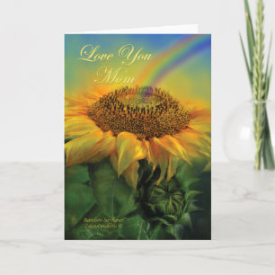 Tarjeta El día de madre del girasol del arco iris ArtCard