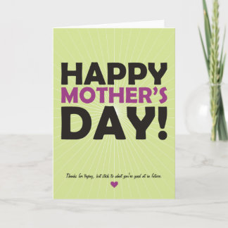Tarjeta El día de madre feliz
