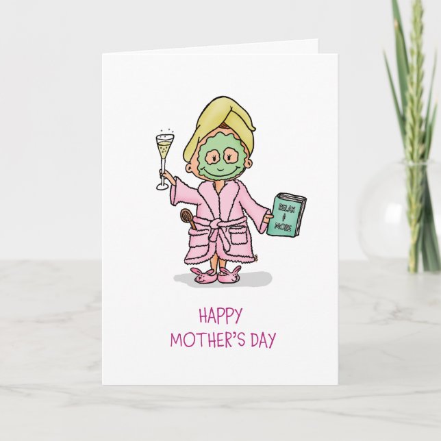 Tarjeta El día de madre feliz chistoso - hora de cuidar en (Anverso)