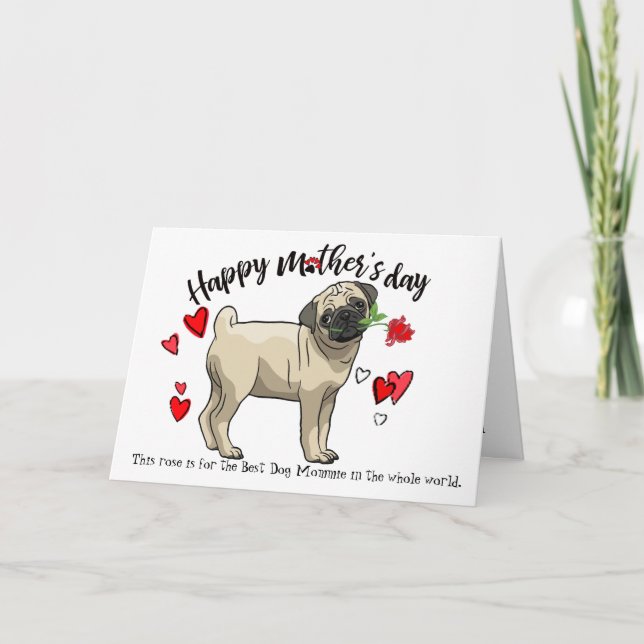 Tarjeta El día de madre feliz de su perro del barro (Anverso)