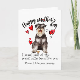 Tarjeta El día de madre feliz de su Schnauzer miniatura