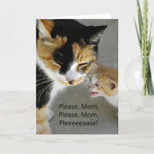 Tarjeta El día de madre feliz del gatito adorable