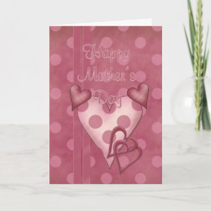 Tarjeta El día de madre feliz - diseño del corazón