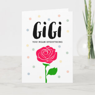 Tarjeta El día de madre feliz, Gigi, usted significa todo