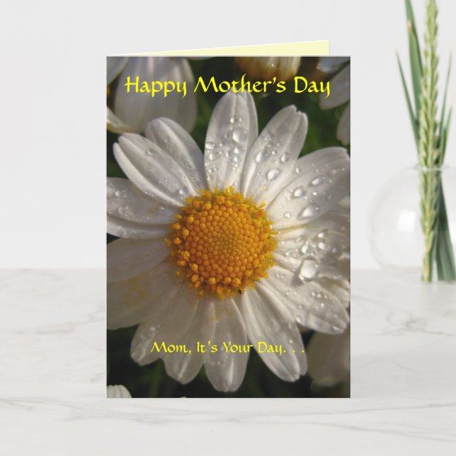 Tarjeta El día de madre feliz, sentimental (Anverso)