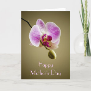 Tarjeta El día de madre hermoso de la orquídea