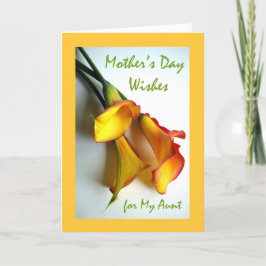 Tarjeta El día de madre para la tía, calas