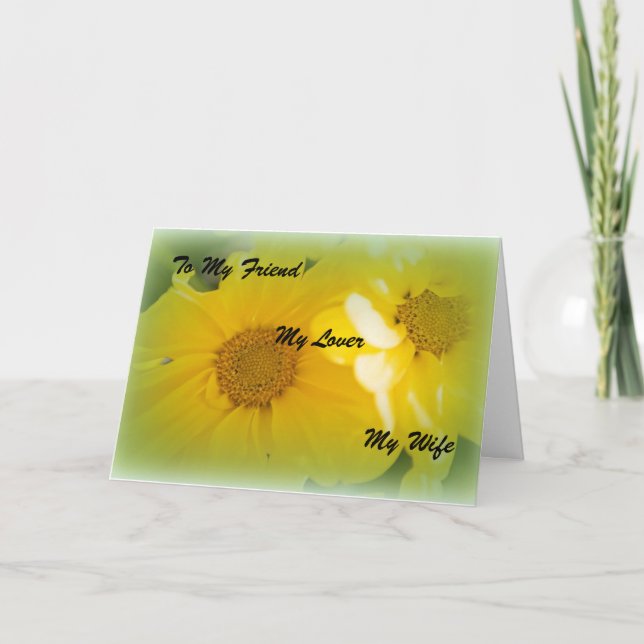 Tarjeta El día de madre para mi esposa (Anverso)