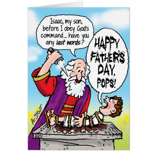 Tarjeta El día de padre de Abraham y de Isaac