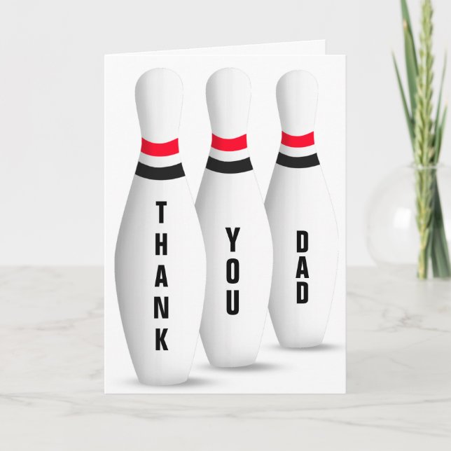 Tarjeta El día de padre de los pernos de bolos (Anverso)