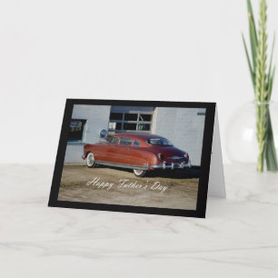 Tarjeta El día de padre del coche antiguo