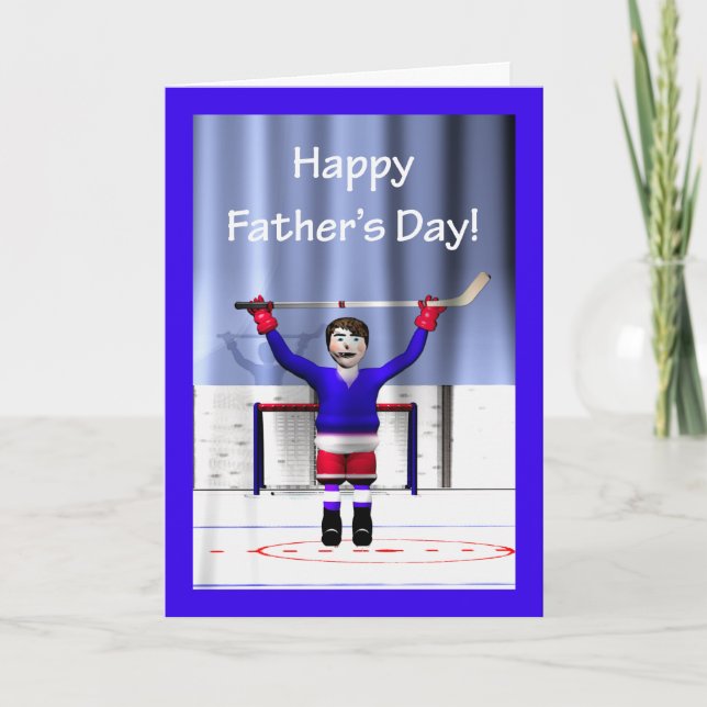 Tarjeta El día de padre del ganador del hockey (Anverso)