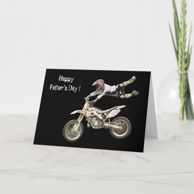 Tarjeta el día de padre del moto (Anverso)