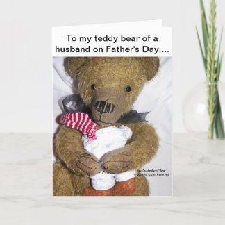 Tarjeta El día de padre del oso de Ker'Dunkedunk (para el