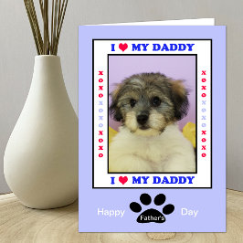 Tarjeta El día de padre del perro -- Su foto