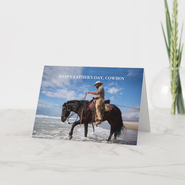 Tarjeta El día de padre del vaquero (Anverso)