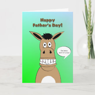 Tarjeta El día de padre divertido de la cara del caballo