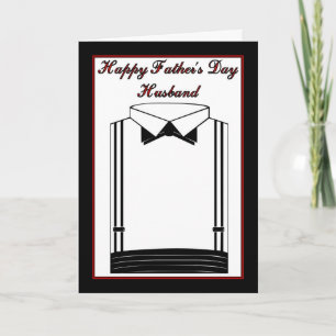 Tarjeta El día de padre feliz al marido de la esposa
