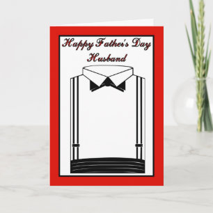 Tarjeta El día de padre feliz al marido de la esposa