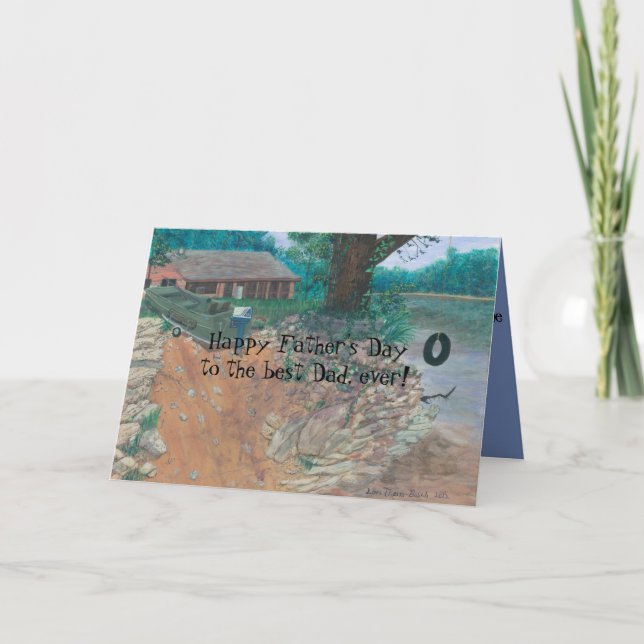 Tarjeta ¡El día de padre feliz al mejor papá, nunca! (Anverso)