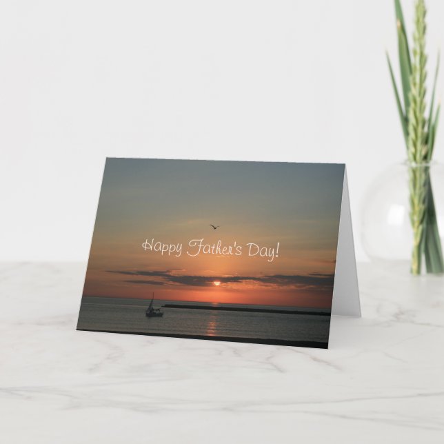 Tarjeta El día de padre feliz de la salida del sol (Anverso)