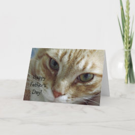 Tarjeta El día de padre feliz del gato