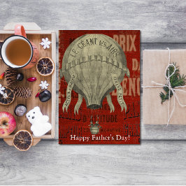 Tarjeta El día de padre feliz del paseo del impulso del