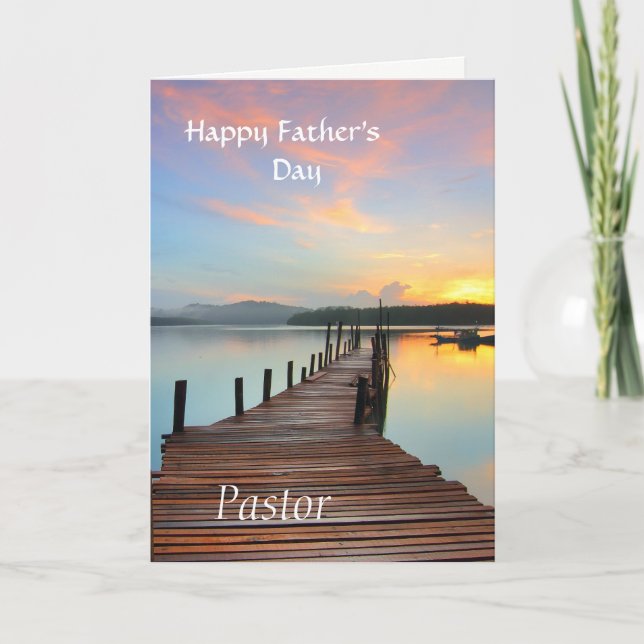 Tarjeta El día de padre feliz - pastor (Anverso)