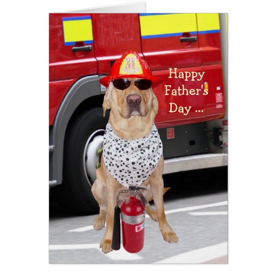 Tarjeta El día de padre lindo/divertido del perro para el