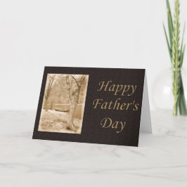 Tarjeta El día de padre solo y que espera