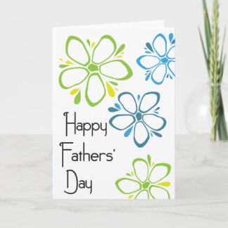 Tarjeta El día de padres feliz - flores