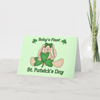 Tarjeta El día de primer St Patrick del bebé