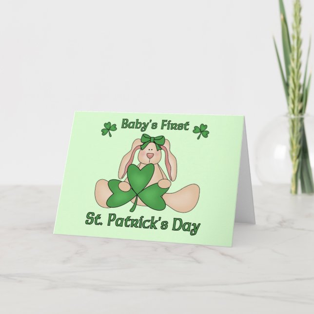 Tarjeta El día de primer St Patrick del bebé (Anverso)
