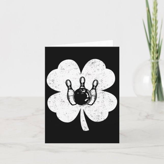 Tarjeta El día de San Patricio Bowling Irish Shamrock Bowl (Anverso)