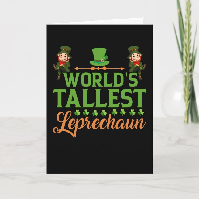 Tarjeta El Día de San Patricio es gracioso el Leprechaun m (Anverso)