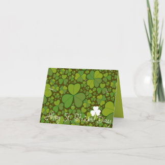 Tarjeta El Día de San Patricio, los rostros afortunados Sh