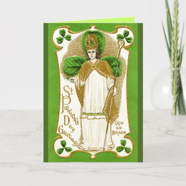 TARJETA EL DÍA DE SAN PATRICK, VERDES VERDES VERDES VERDES (Anverso)
