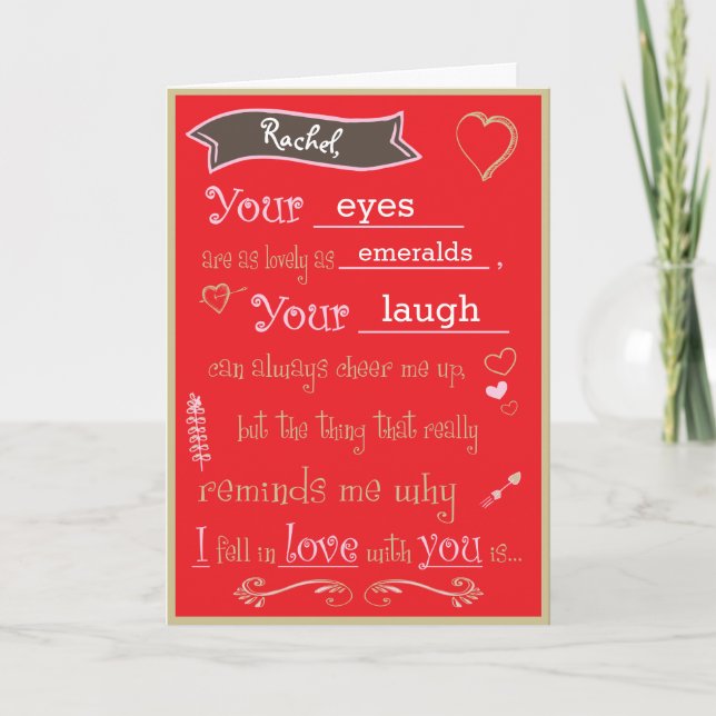 Tarjeta el día de San Valentín (Anverso)