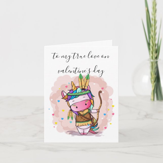 Tarjeta El día de San Valentín - A mi verdadero am (Anverso)