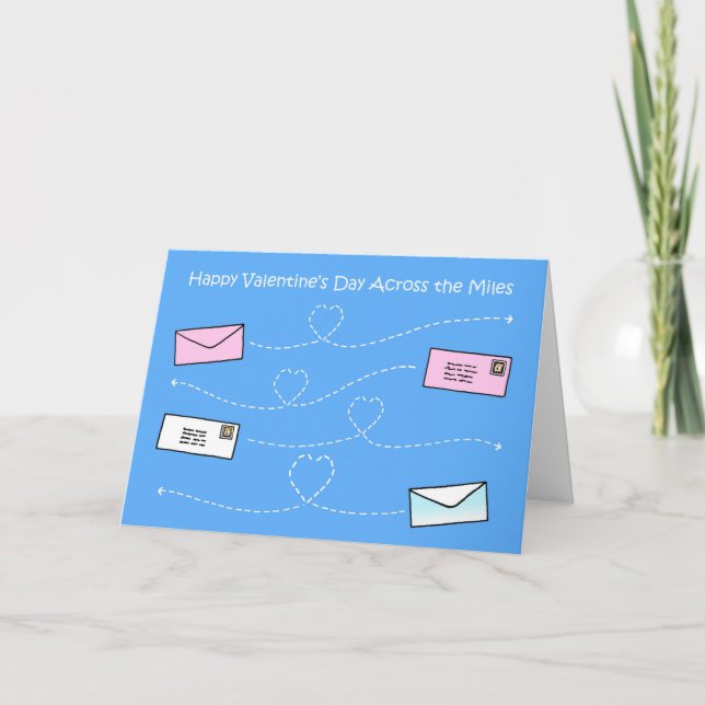 Tarjeta El día de San Valentín a través de las millas (Anverso)