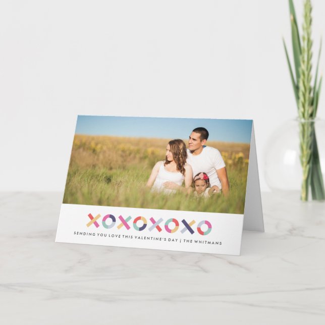 Tarjeta El día de San Valentín Abrazos + Besos - P (Anverso)