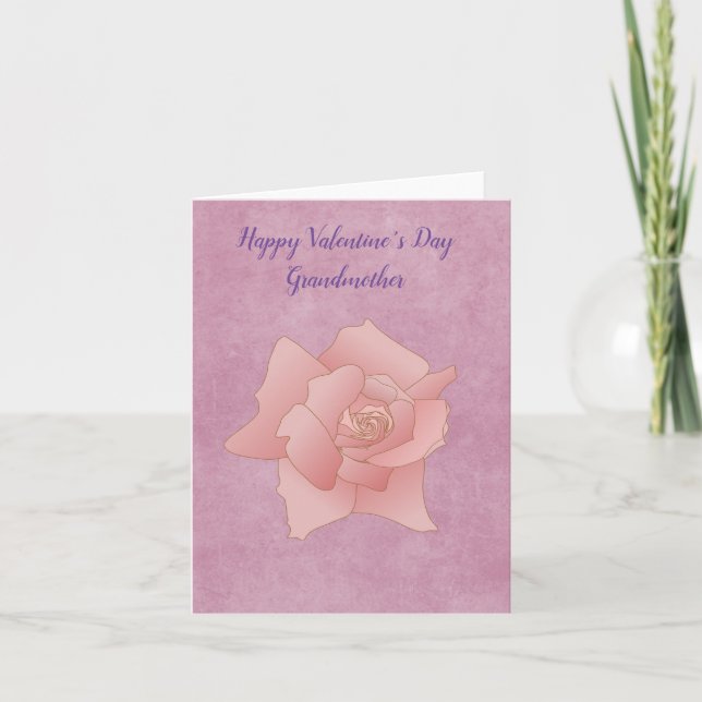 Tarjeta El día de San Valentín Abuela Rosa (Anverso)