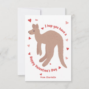 Tarjeta "El día de San Valentín amamantado" Kangaroo Valen