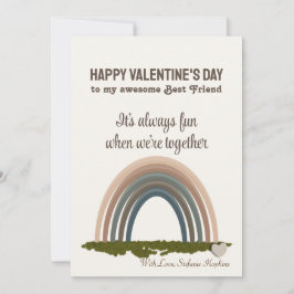 Tarjeta El día de San Valentín arcoiris de moda pa