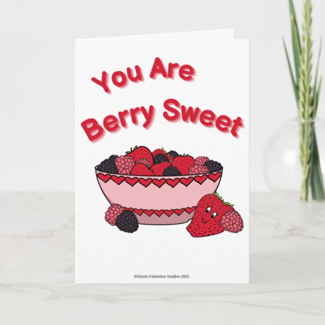 Tarjeta El día de San Valentín Berry Sweet (Anverso)